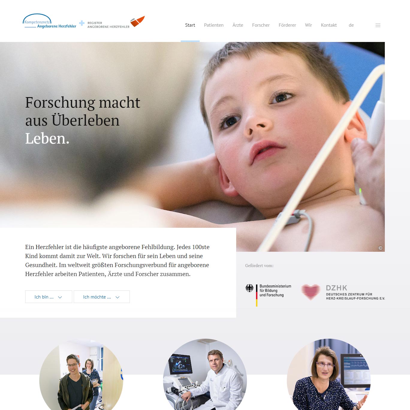 Screenshot Startseite kompetenznetz-ahf.de, Juli 2019