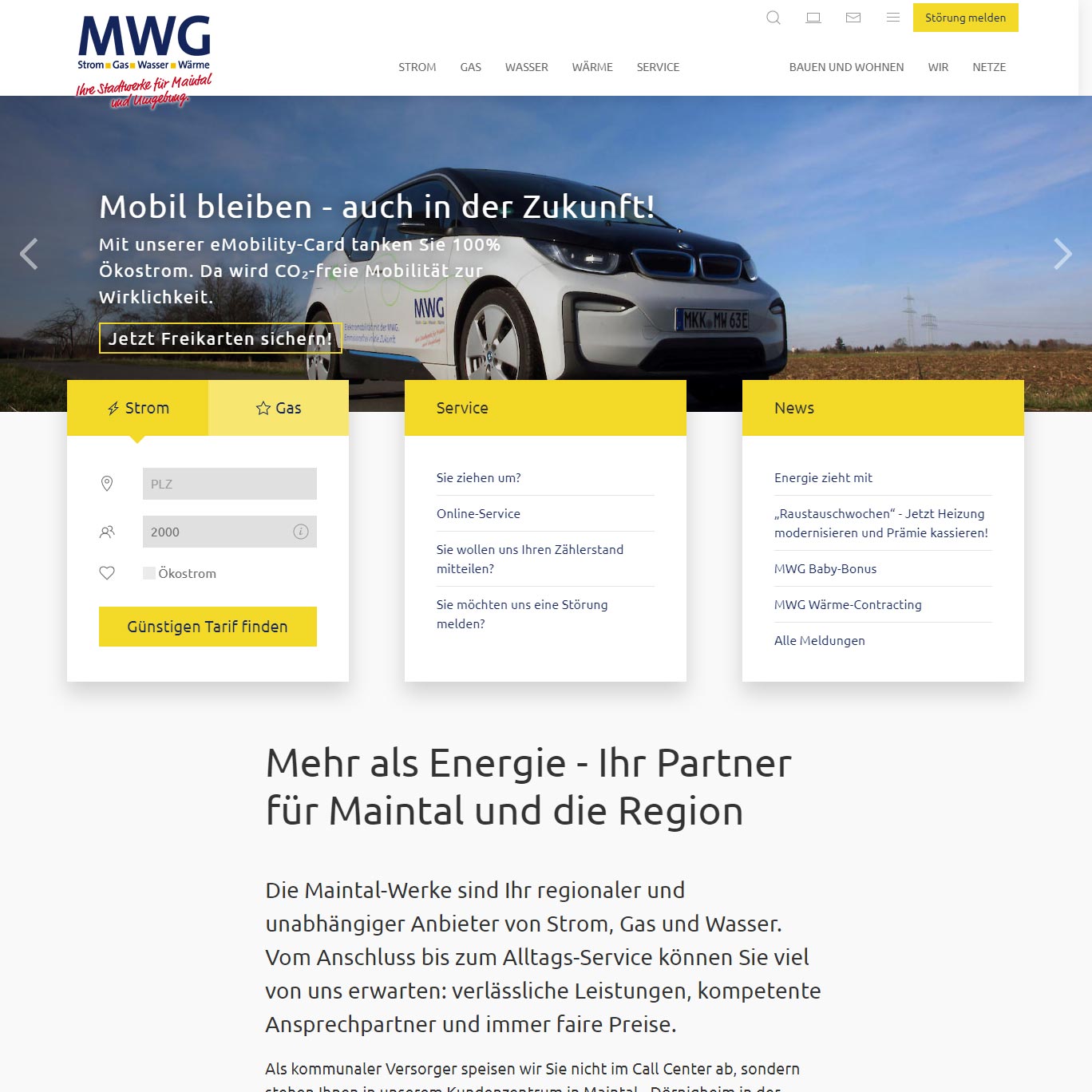 Screenshot www.maintal-werke.de